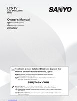 Sanyo FW32D06F-B TV Operating Manual